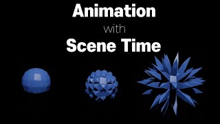 Simple animation using scene time node (Geometry nodes, Blender)