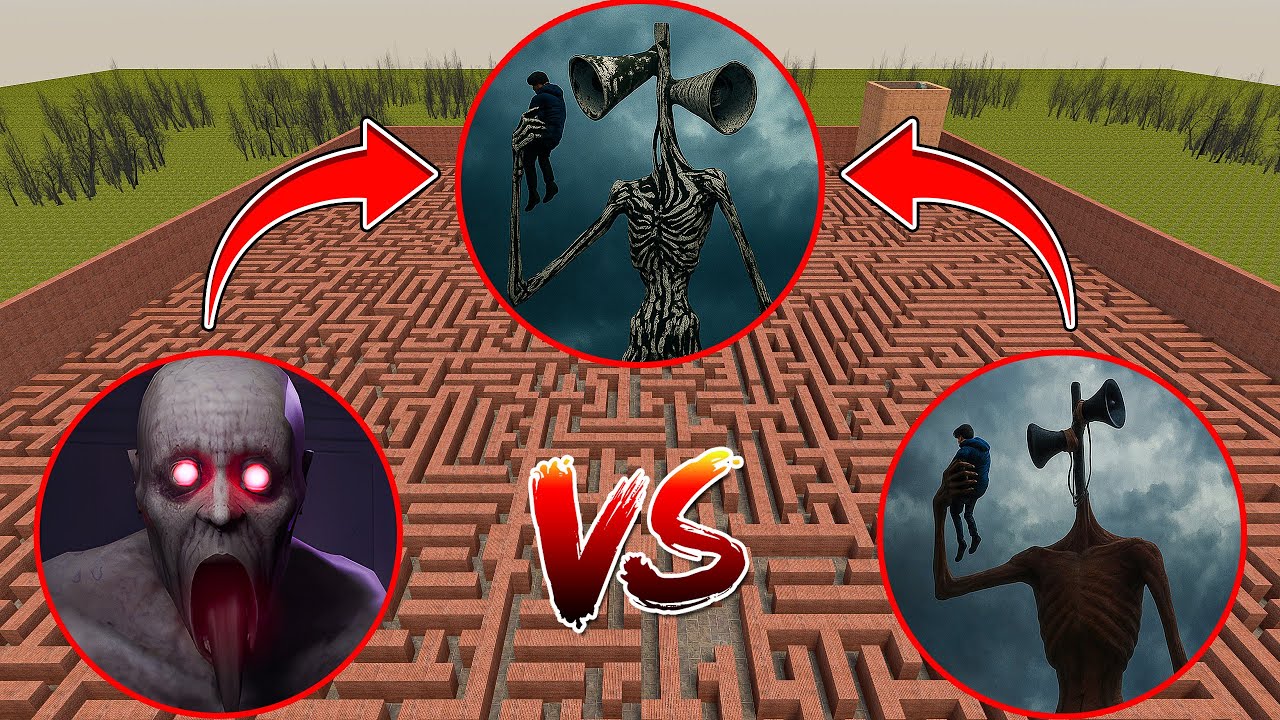 SIREN HEAD 2.0 VS SIREN HEAD VS SCP 096 VS In Garry's Mod #180