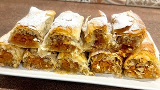 видео: Штрудель с тыквой - быстро и вкусно/ Тиквеник - лесен и вкусен/ Strudel with pumpkin -fast and tasty картинка: Штрудель с тыквой - быстро и вкусно/ Тиквеник - лесен и вкусен/ Strudel with pumpkin -fast and tasty
