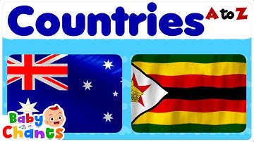 A to Z Country names | ABC Countries for Toddlers | Learn Alphabet with Countries and Flags Toddlers