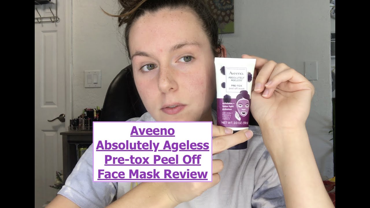 Aveeno Absolutely Ageless Pre-tox Peel off Face Mask Demo & Review!