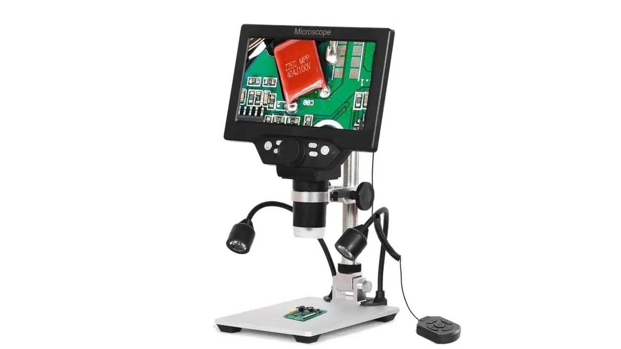 A must-have product! G1200 7-Inch Digital Microscope 1200x Continuous Zoom HD 12MP Industry Micros