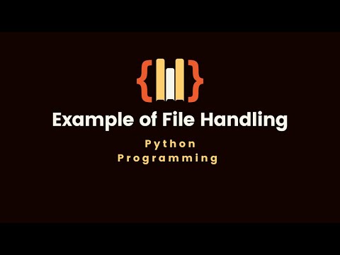 16.5 Example of File Handling | Python programming language