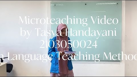 Microteaching video (ELT Methodology course)