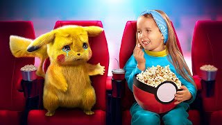 How to Sneak a Pokemon into Movies! Pokemon in Real Life! screenshot 4