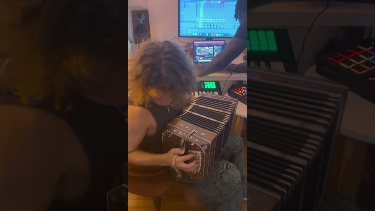 Pancho Playing around and having a Good time with this cool instrument