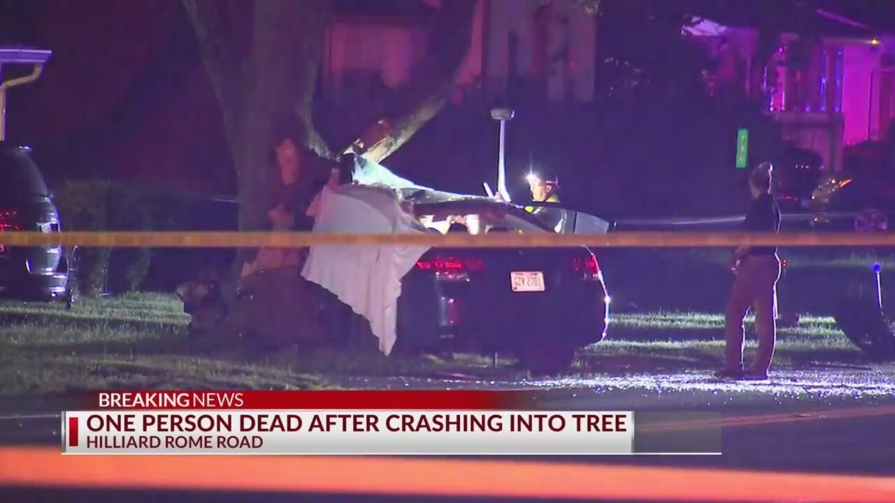 One person dead after crashing into a tree - YouTube