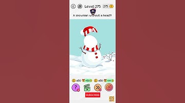 Braindom Level 275 A snowman without a head?!