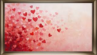 Heart Painting Frame TV Valentine s Day Art For Your TV Screen