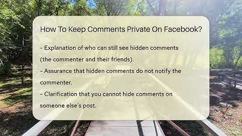 How To Keep Comments Private On Facebook? - Everyday-Networking