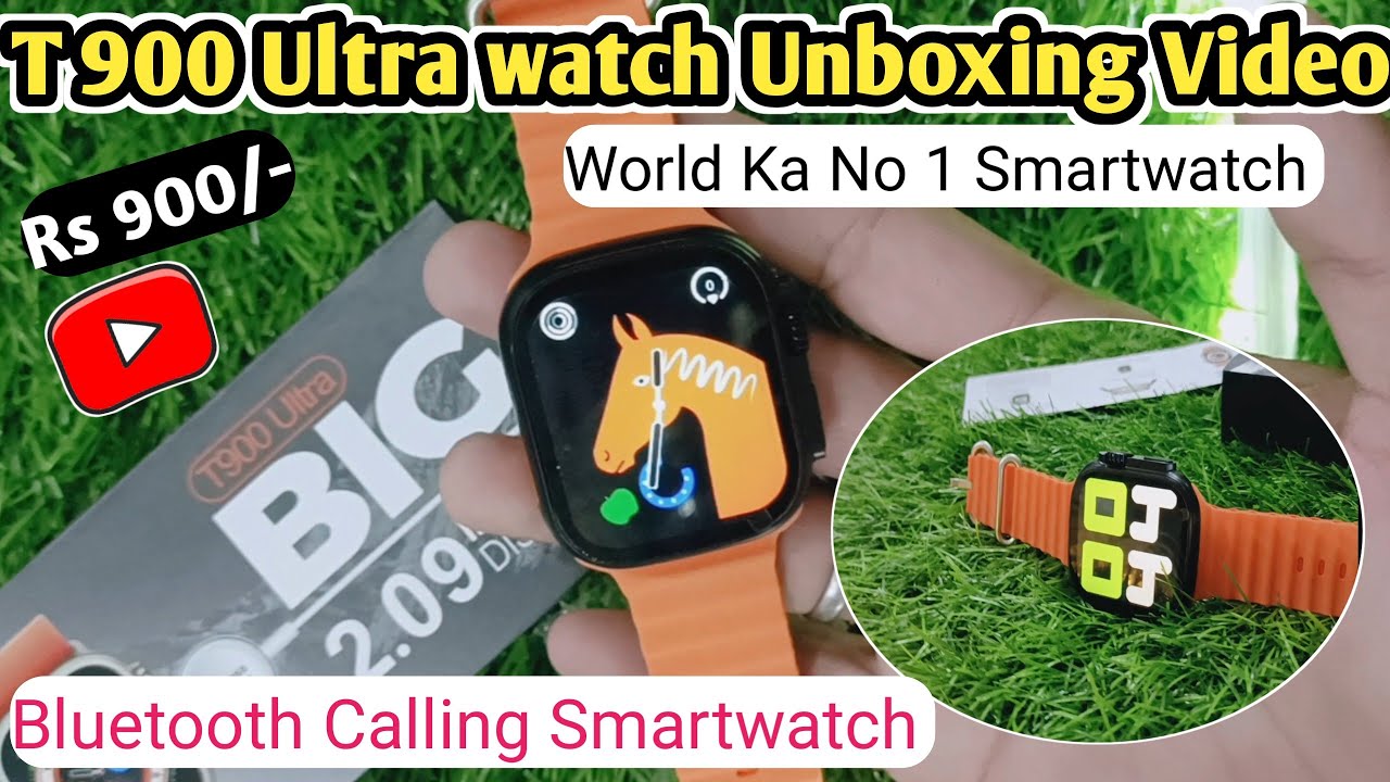 T 900 Ultra Smartwatch|2 inch ka T900 Ultra watch Unboxing|Bluetooth ...