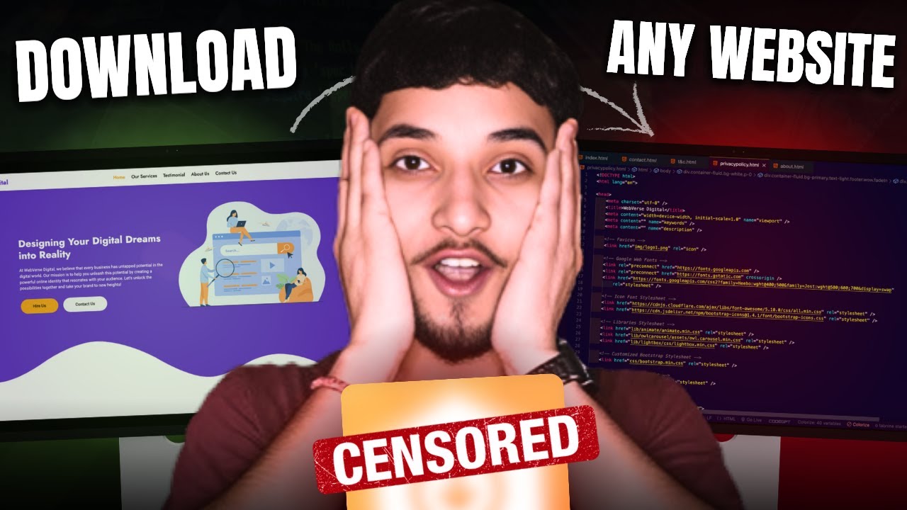 Download any Website's Source Code - Best Tool for Developers 😱 - YouTube