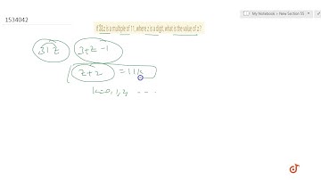 "If ` 31 z ` is a multiple of 11, where z is a digit, what   is the value of `z` ?"