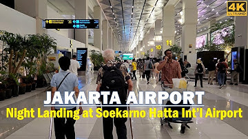 Night landing at JAKARTA AIRPORT❗SOEKARNO HATTA INTERNATIONAL AIRPORT - TERMINAL 3 - CENGKARENG✈❗