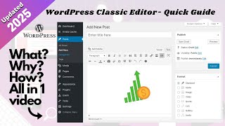 How to use WordPress Classic Editor | How to write blogs on WordPress