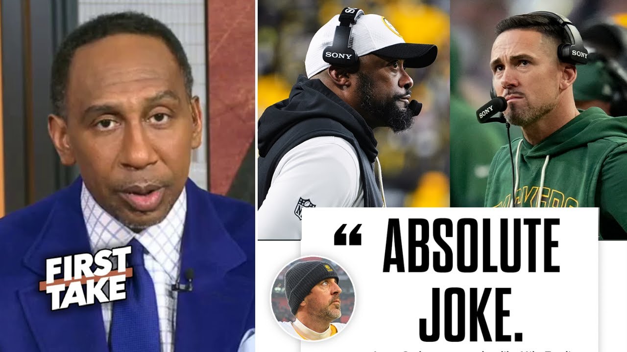 FIRST TAKE | Stephen A. reacts to Aaron Rodgers defend Mike T. & LaFleur on Steelers & Packers exit