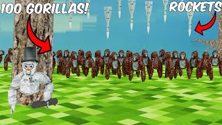 100 GORILLA'S VS AIRSTRIKE! screenshot 2