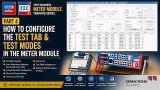 4. How to Configure the Test Tab & Test Modes in the Meter Module