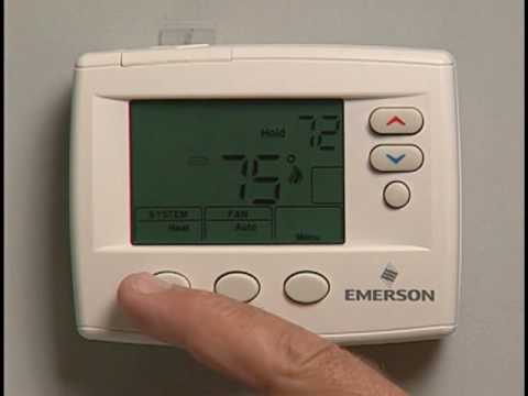 How to Operate a Emerson 1F80 Programmable Thermostat - YouTube