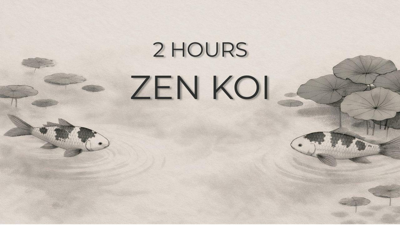 Zen Koi – 2 Hours Relaxing Japandi Frame Art | Calm TV Background