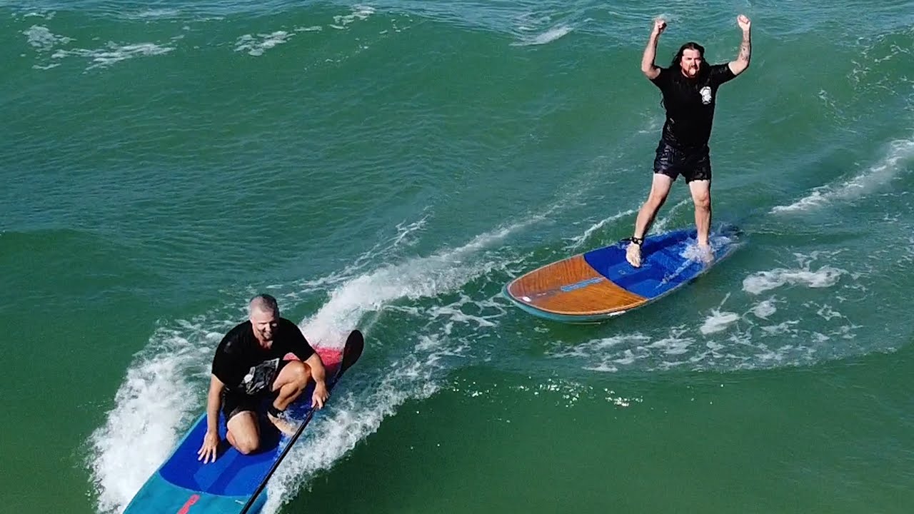 Pathogen guitarist (Jarrod Curley) surfs with Mike Lenane (Vocals)