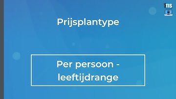 Instructiefilm Prijsplantype: Per persoon - leeftijdrange