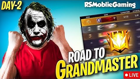 AWm king is Back⚡24 hour top 1 push🔥 Day 2 Grandmaster Live - Garena Free Fire Max !!
