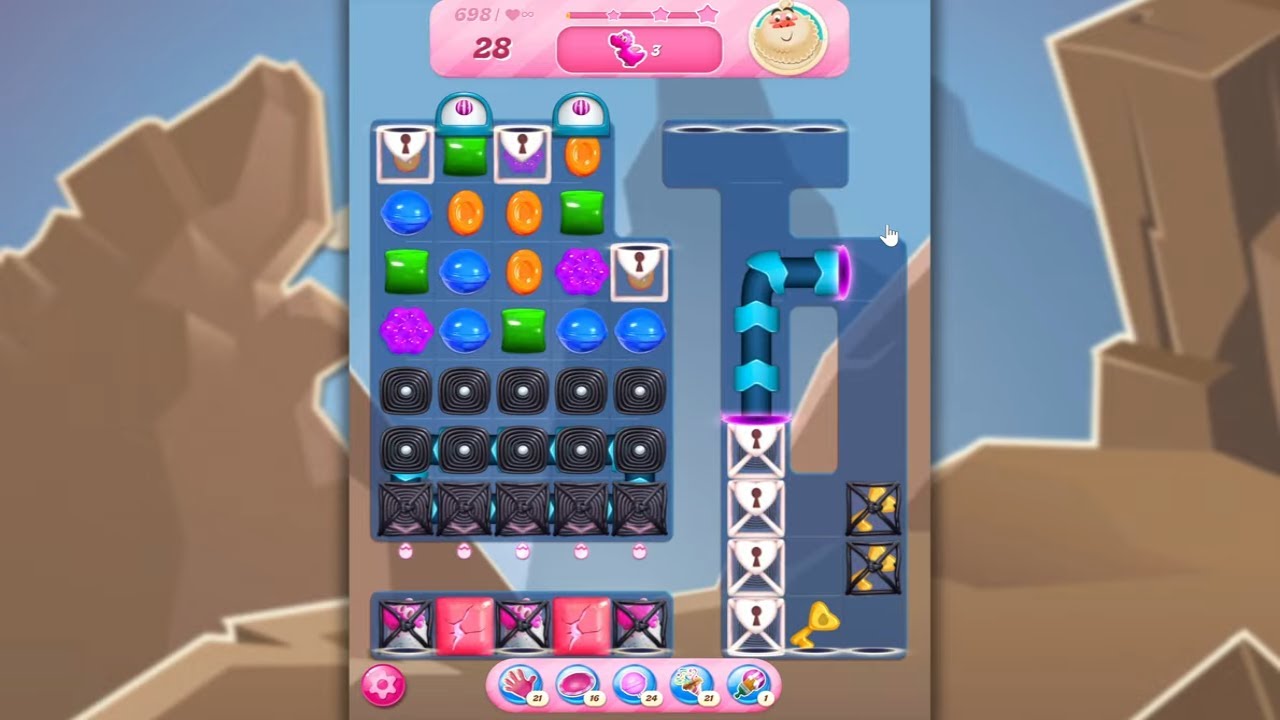 Candy Crush Saga LEVEL 698 NO BOOSTERS (new version)🐟☑️