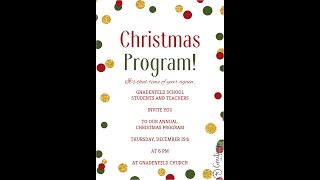 Gnadenfeld School Christmas Program