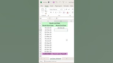 🌟 Excel EOMONTH Function: Find Last Date of Months 🌟| Excel_and_PowerBI | #shorts  #excellife