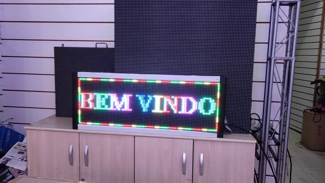 P10 painel de led letreiro RGB 100x40 externo