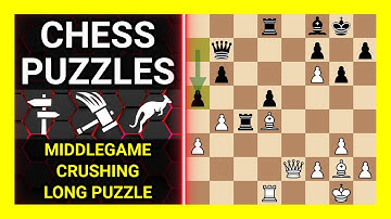 Chess Puzzles to Practice. Themes: Middlegame, Crushing, Long puzzle. Learn Chess