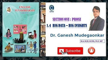 Big Data Big Insights |  Explained in Marathi | HSC 12 English | Prose | Dr Ganesh Mudegaonkar