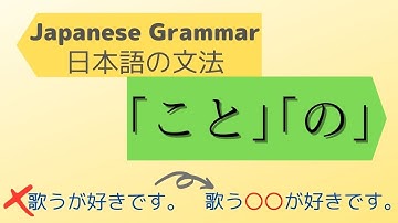 Use こと and の to change VERB into NOUN / 「こと」と「の」正しく使えていますか？