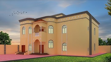 3ds max exterior villa modelling and rendering part 9