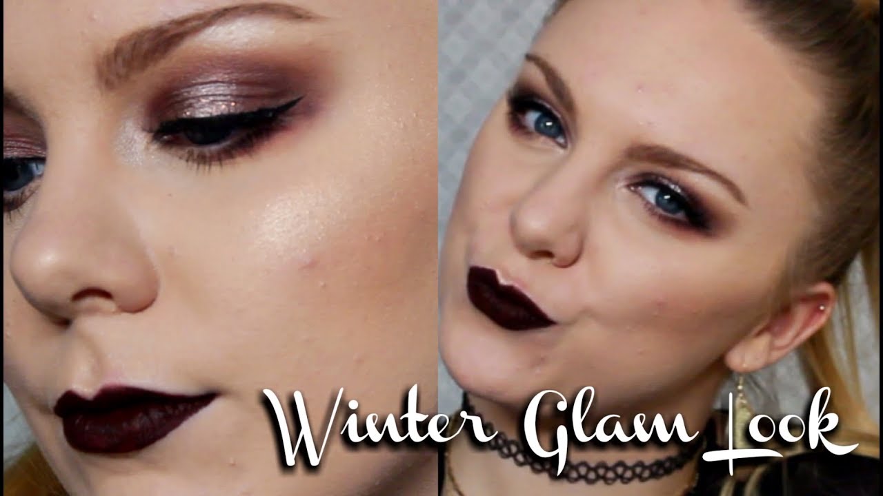 Burgundy Winter Glam Look // Allyson Lacy