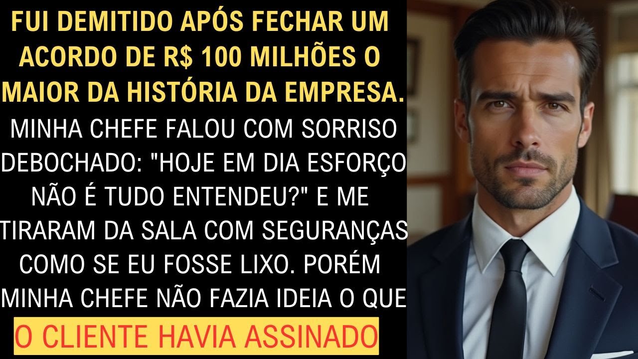 Fui Demitido Após Fechar um Acordo de R$100 Milhões. Minha Chefe Riu... Mas Ela Não Sabia Que..