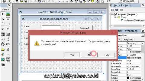 Tutorial Visual Basic 6.0 || 01. disain form menggunakan adodc dgn DB Access