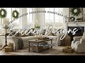 European Country Farmhouse Christmas Interior with Ballard Designs’ Elegant Holiday Style