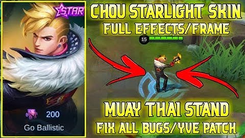 Chou Go Ballistic To Muay Thai Style Animation Skin Script | Fixed All Bugs | Abc & Non Abc|YvePatch