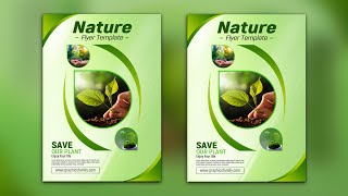 How to make a nature flyer design in photoshop cc tutorial