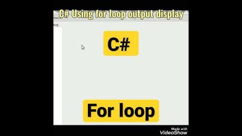 "C#" using example 2 for loop output display || speed coding short video /easily understand #coding