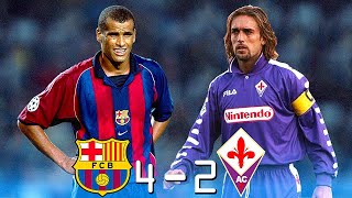 Barcelona 4  2 Fiorentina (Rivaldo x Batistuta) ● UCL 2000 | Extended Highlights & Goals