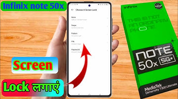 infinix note 50x me lock kaise lagaye, infinix note 50x me screen lock kaise lagaye