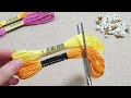 New & Very Easy Hand Embroidery Flower Design Ideas - Amazing Hand Embroidery Flower Design Trick