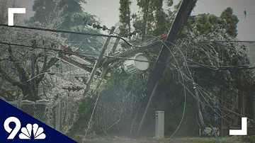 RAW: Damage from ice storm in Salem, Oregon