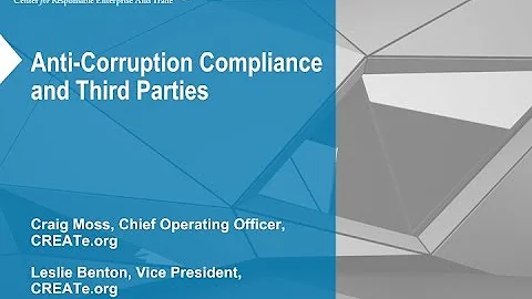 Anti Corruption Compliance and Third Parties Webin