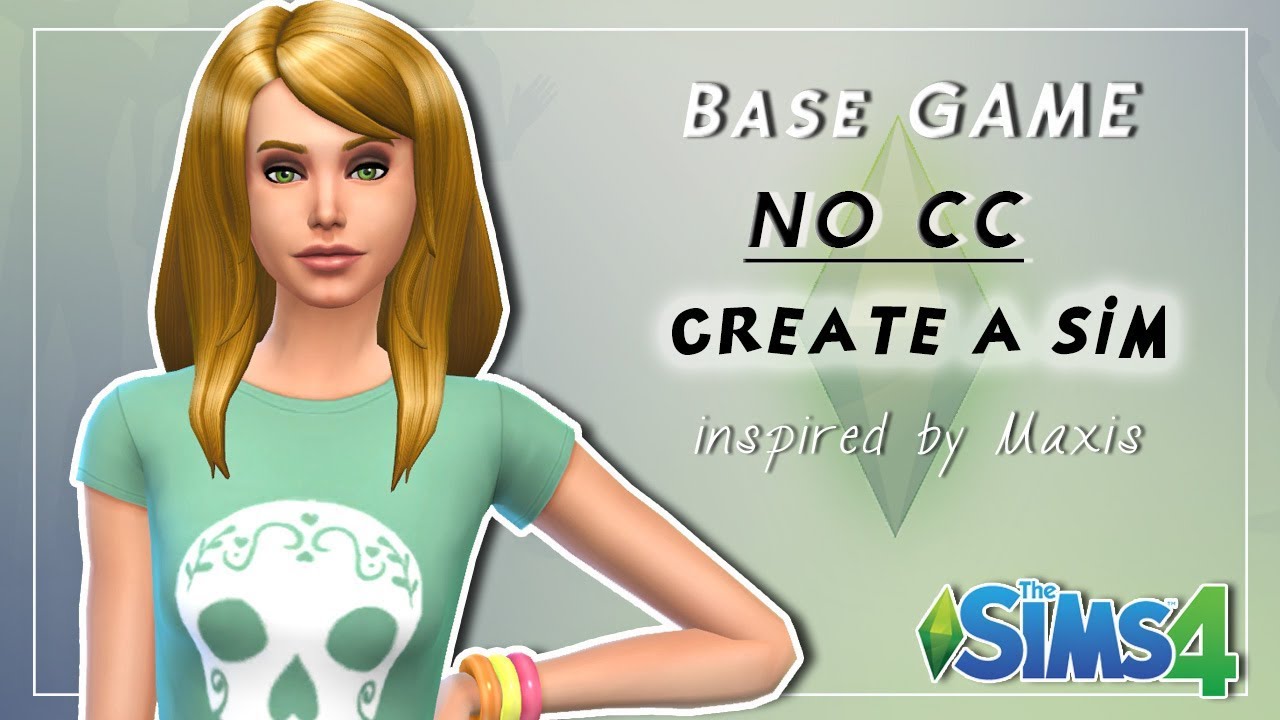 Base Game No CC ♢ | The Sims 4: Create a Sim // Maya Riordan - YouTube