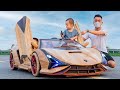 65 days build lamborghini sian roadster for my son  nd woodworking art