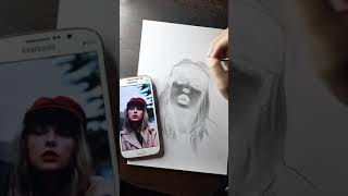 Taylor Swift Pencil Drawing (Negative Mode) | Gambar Pensil Taylor Swift (Mode Negatif) [Art]